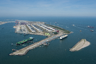 Aerial view Gate LNG terminal